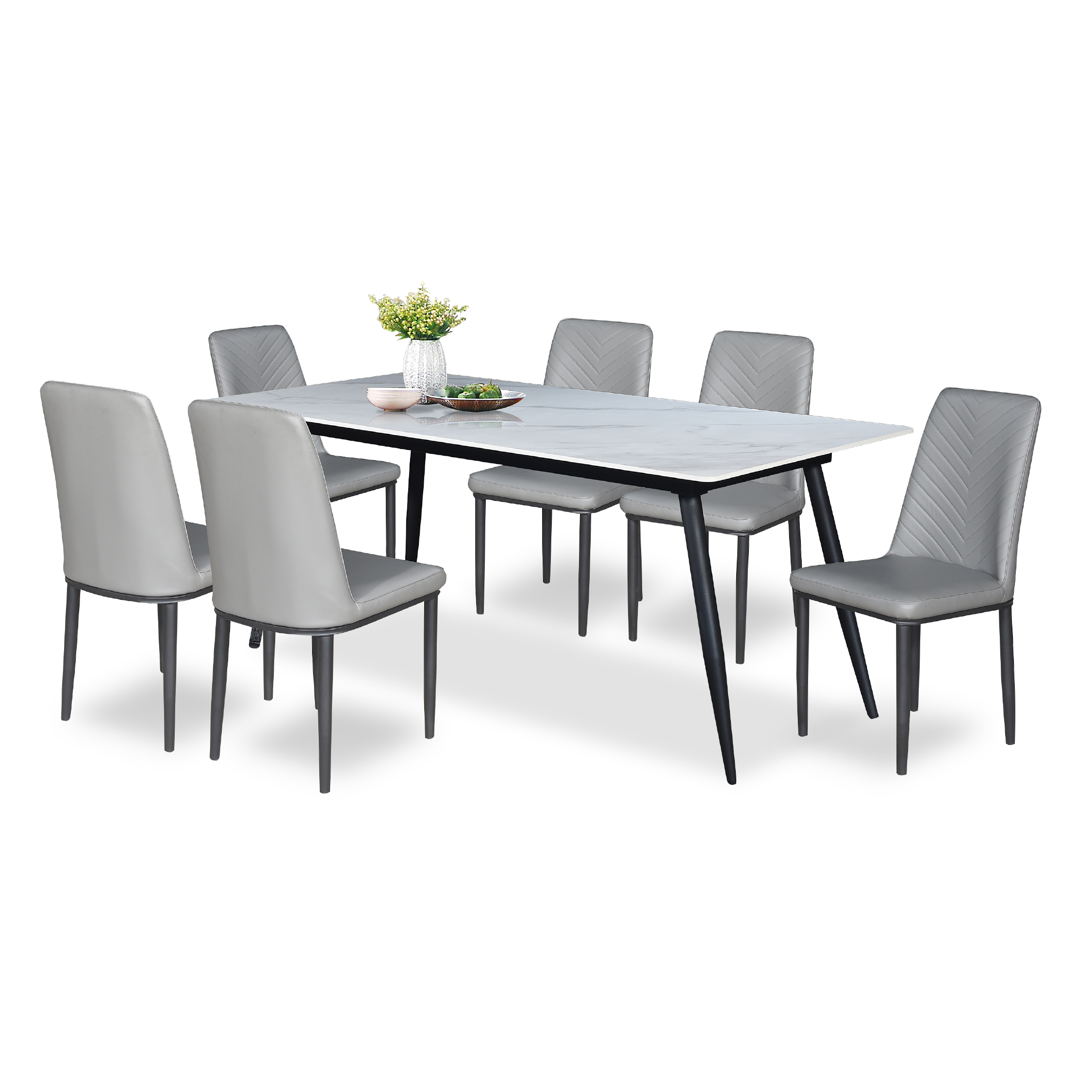 Fianno Ii White Ceramic Dining Set Majuhome Estore