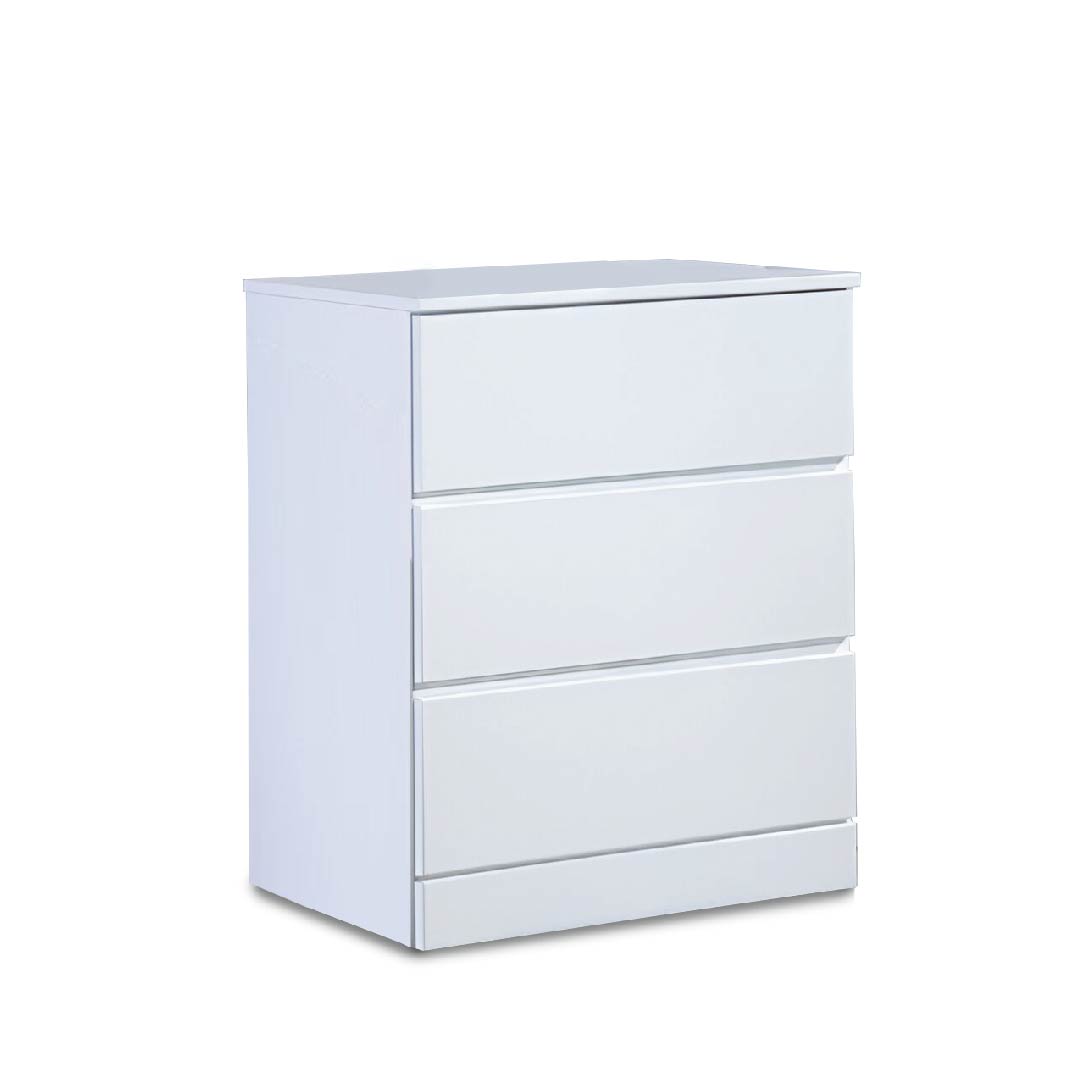 BRAY White 3 Drawer Chest – MAJUHOME eStore