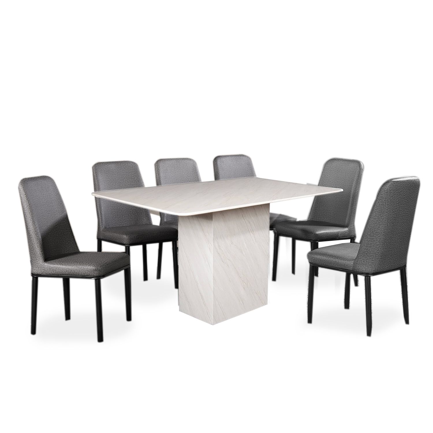 TIVOLLI I Marble Dining Table with Chair MAJUHOME eStore