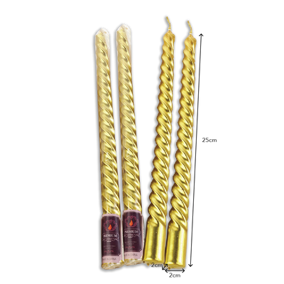 Spiral Taper Candle 4PCS/SET