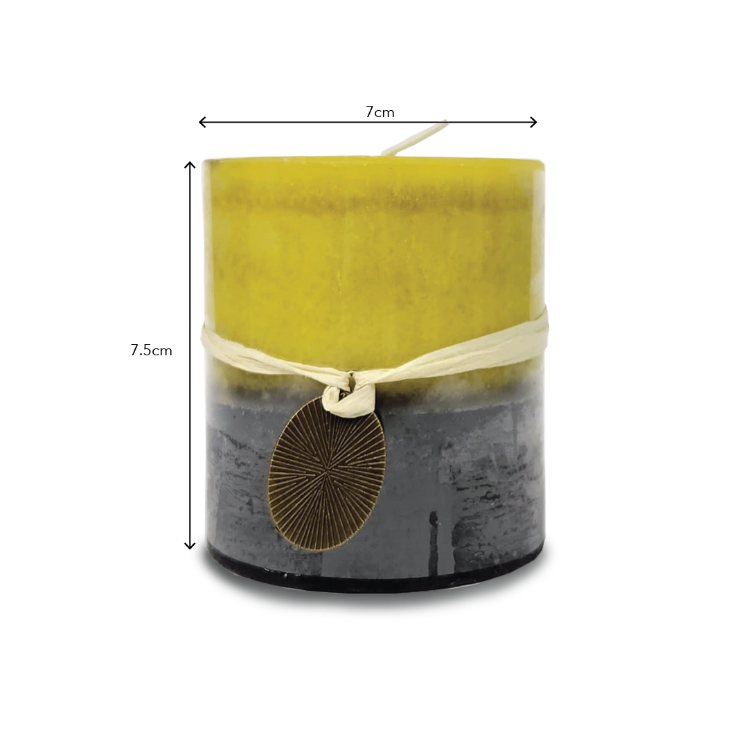 FREESIA Yellow Pillar Candle