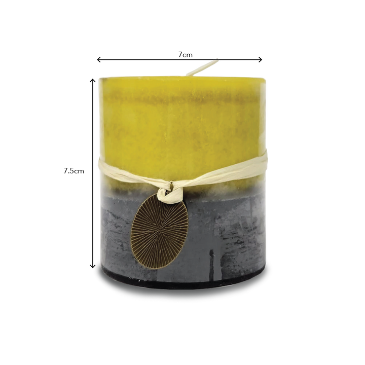 FREESIA Yellow Pillar Candle
