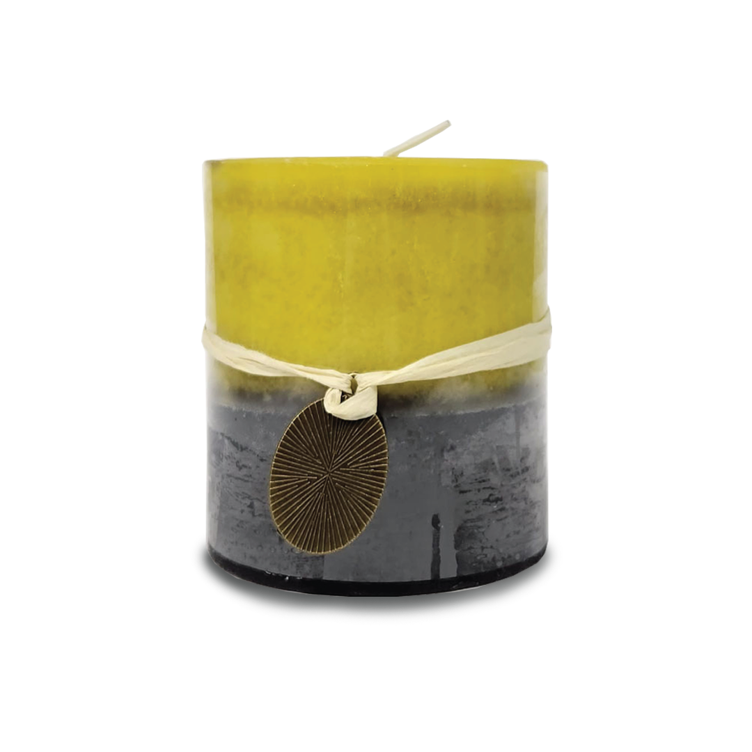 FREESIA Yellow Pillar Candle
