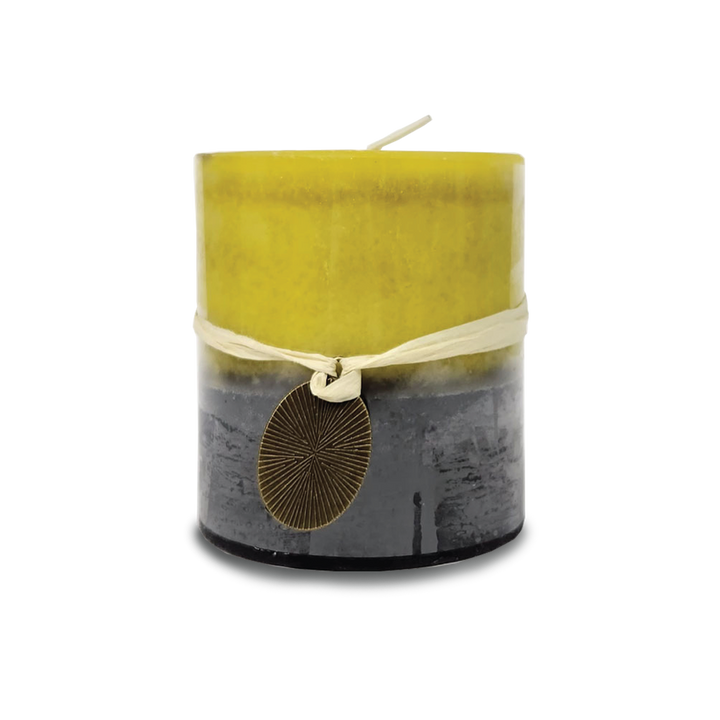 FREESIA Yellow Pillar Candle