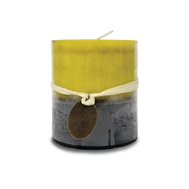 FREESIA Yellow Pillar Candle