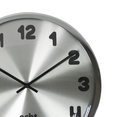 ECHT 12" Aluminium Dial Silent Metal Wall Clock With Dome Glass