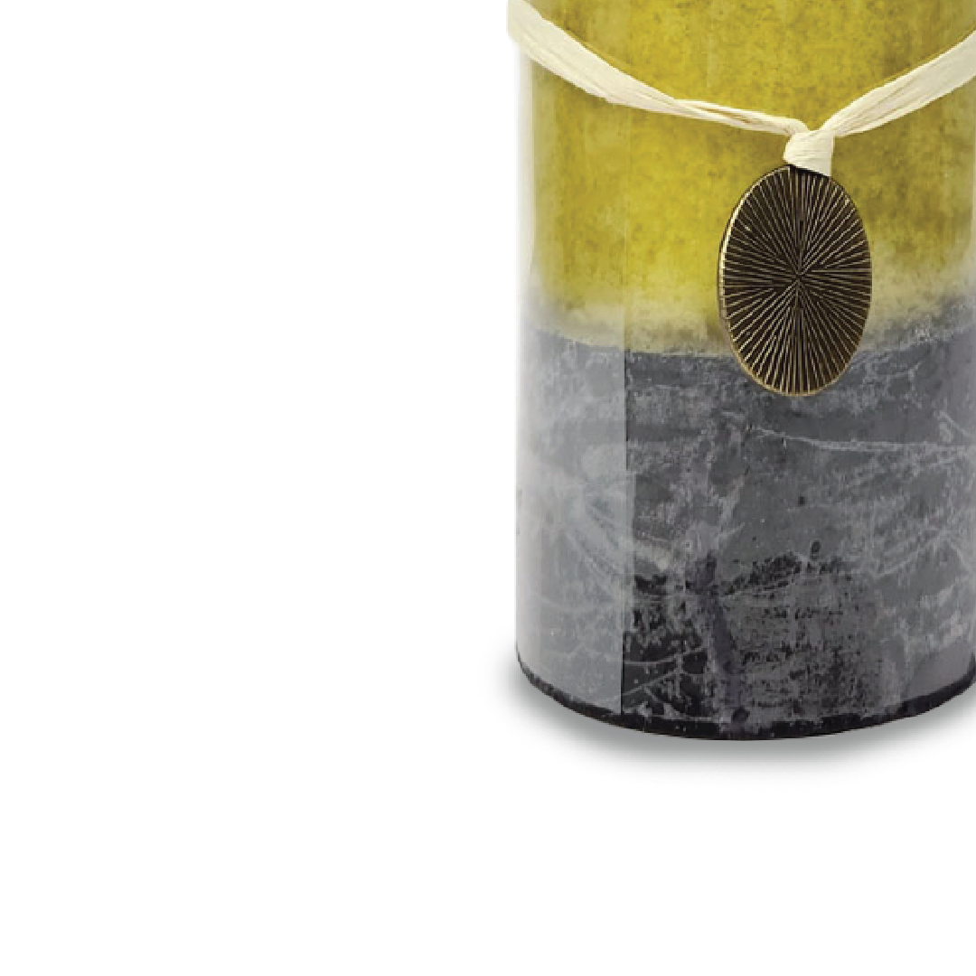 FREESIA Yellow Pillar Candle