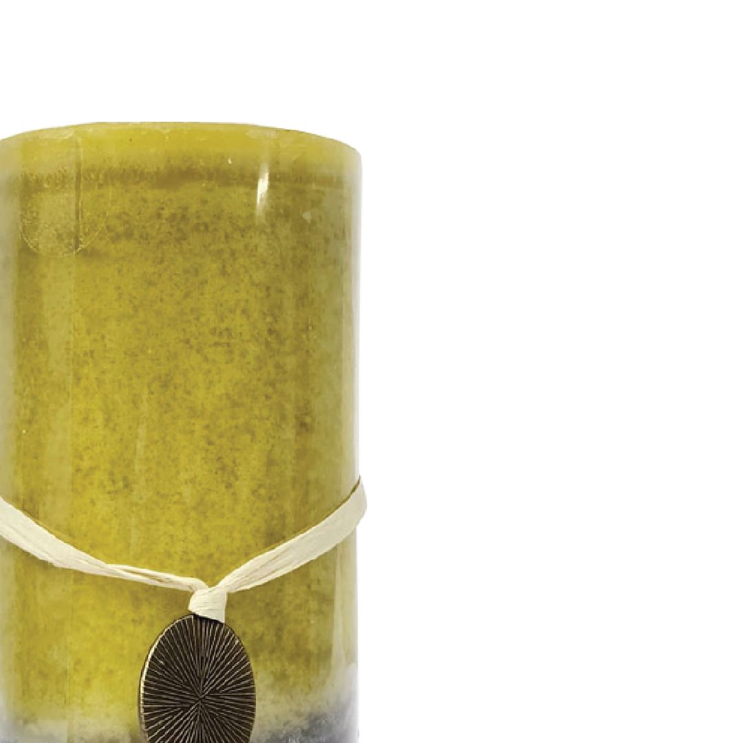 FREESIA Yellow Pillar Candle