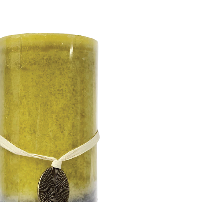 FREESIA Yellow Pillar Candle