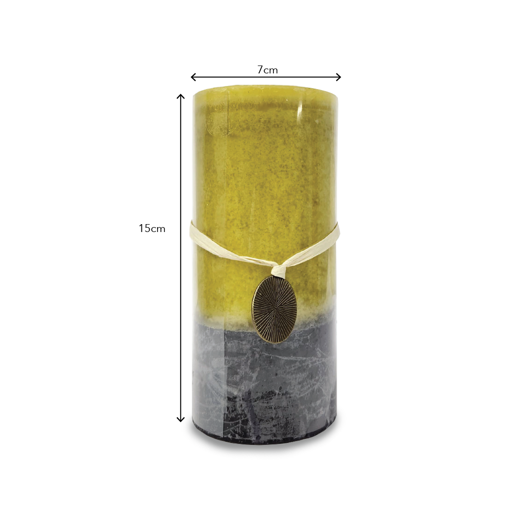 FREESIA Yellow Pillar Candle