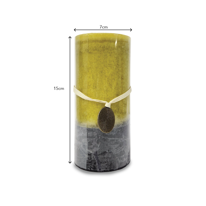 FREESIA Yellow Pillar Candle