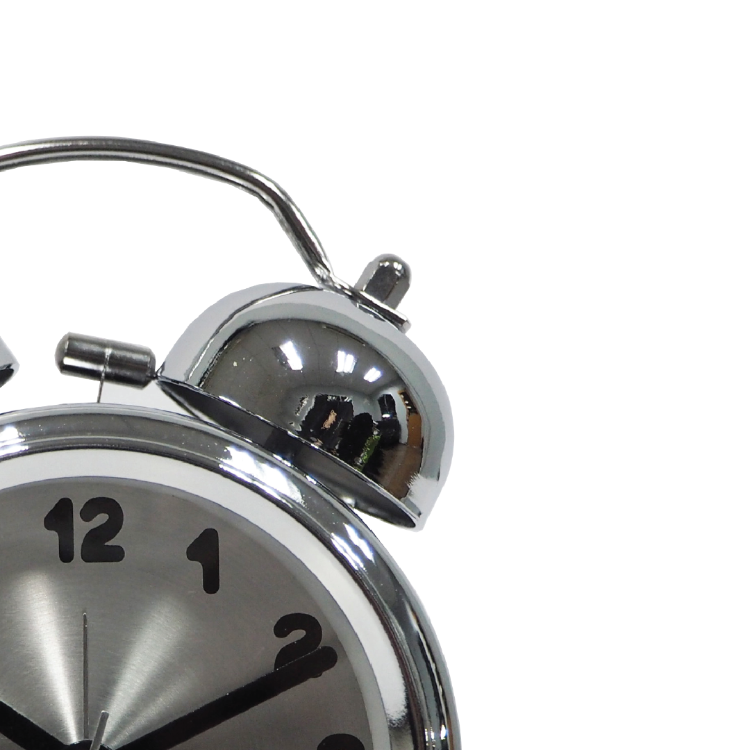 ECHT 3" Aluminium Dial Silent Metal Alarm Clock With Backlight