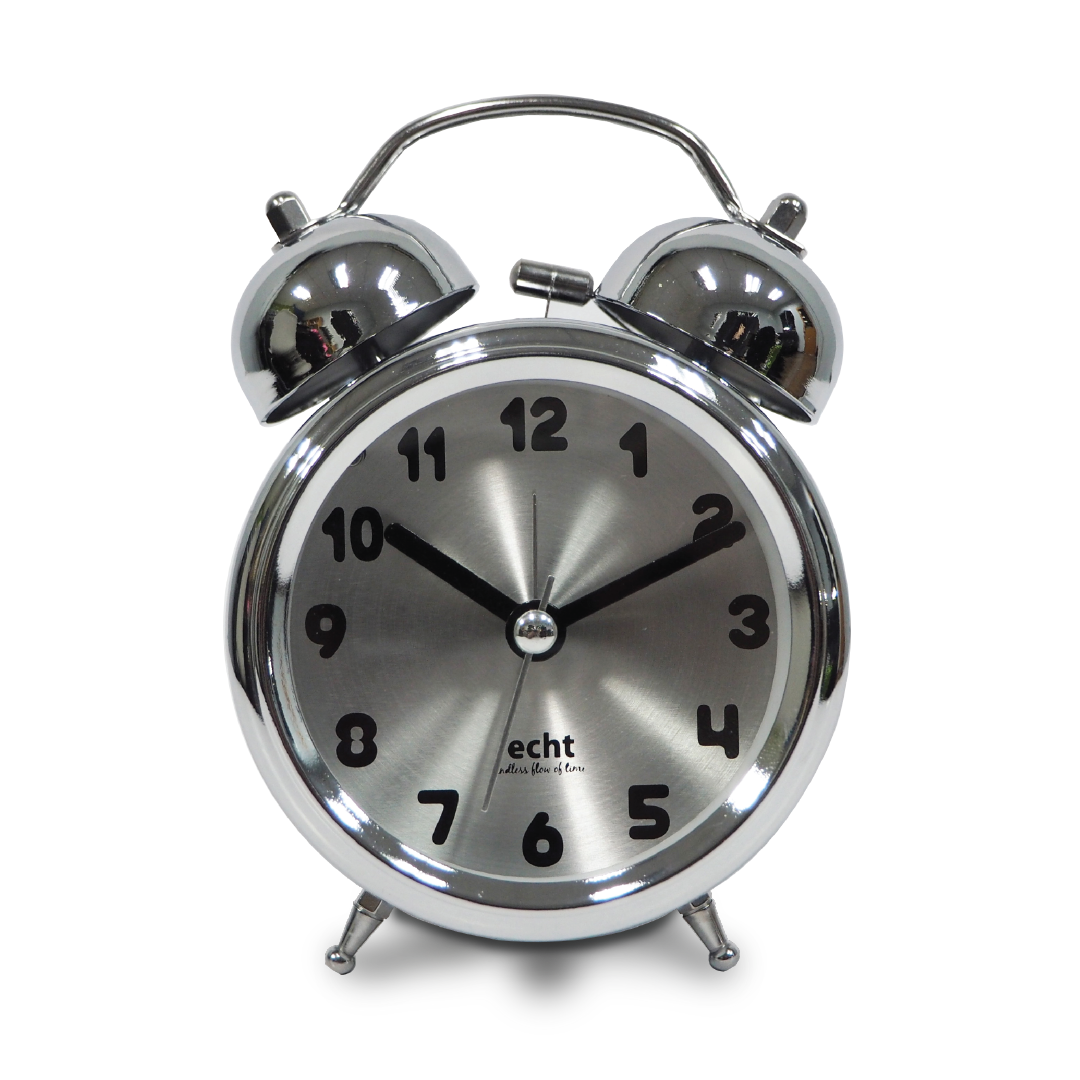ECHT 3" Aluminium Dial Silent Metal Alarm Clock With Backlight