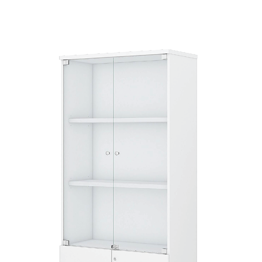 AHELI Swinging Glass Door High Cabinet