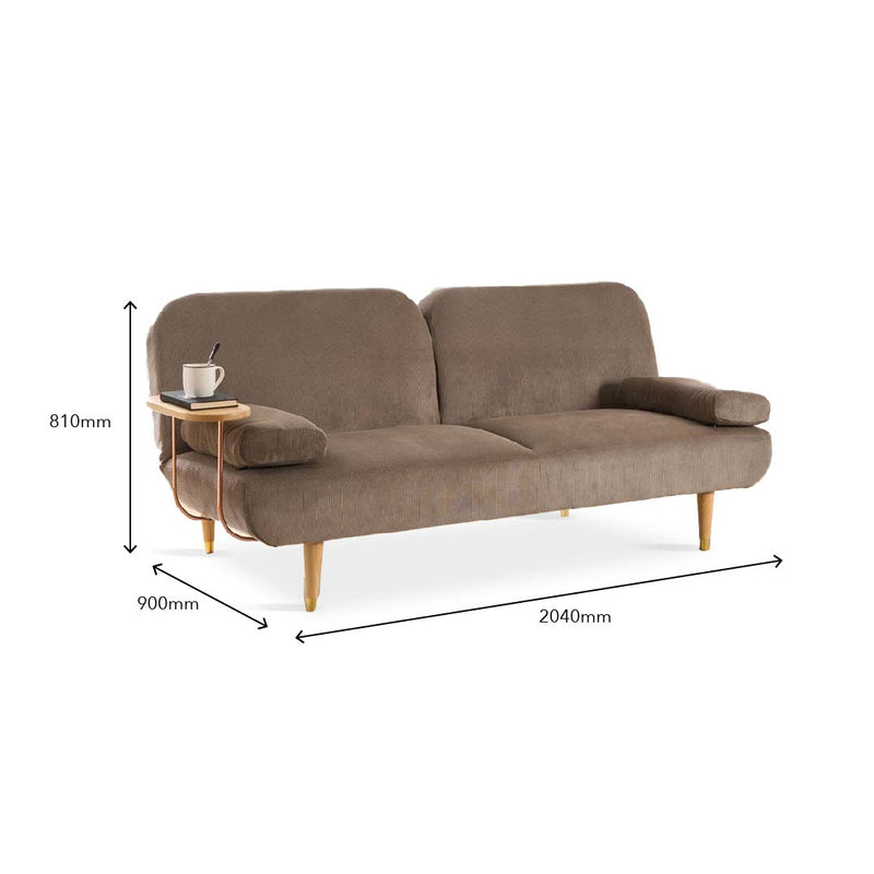 AKAZA Sofa Bed with Armrest Table