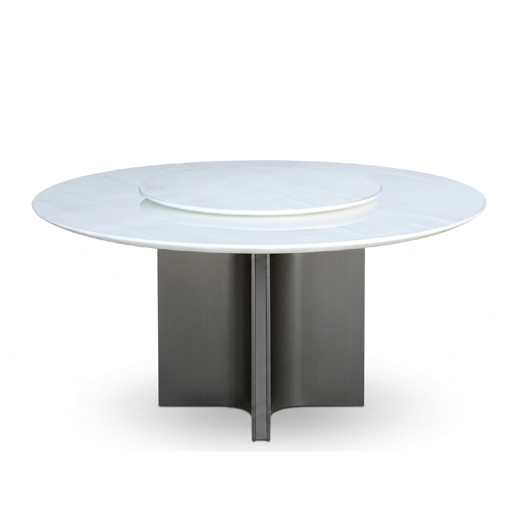 AKSA Round Natural Marble Dining Table