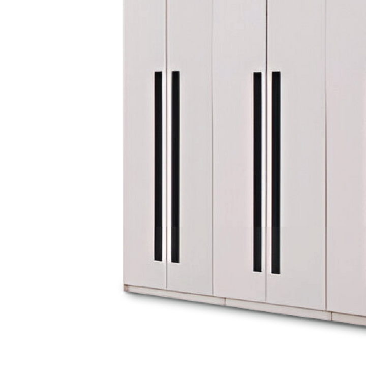 ALABASTER Wardrobe with Side Cabinet & Mirror