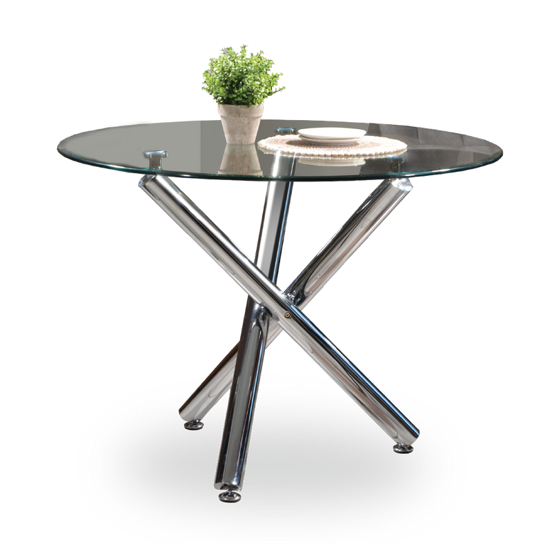 ALORA Round Glass Cafe Table Set