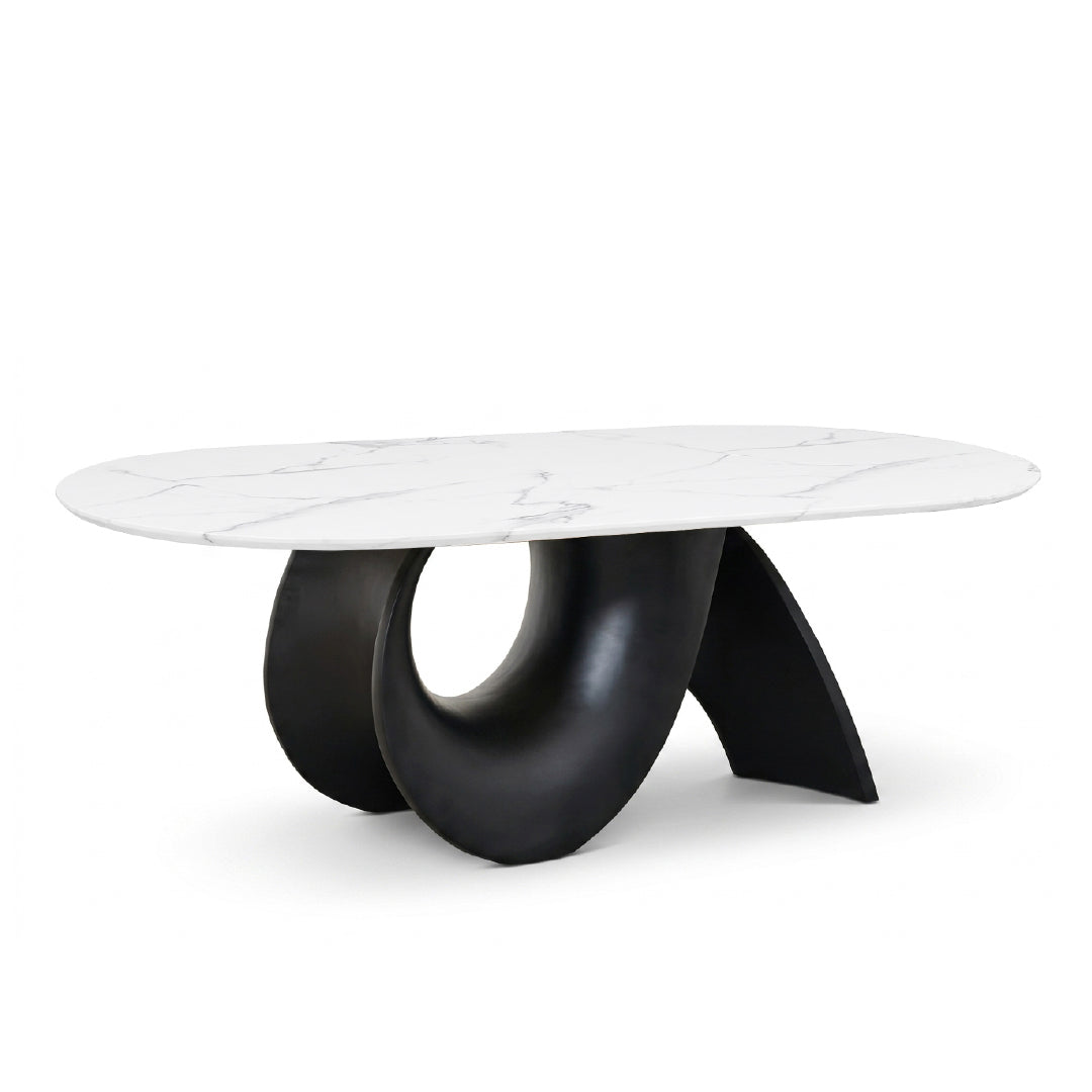 ALVIA Marble Oval Dining Table