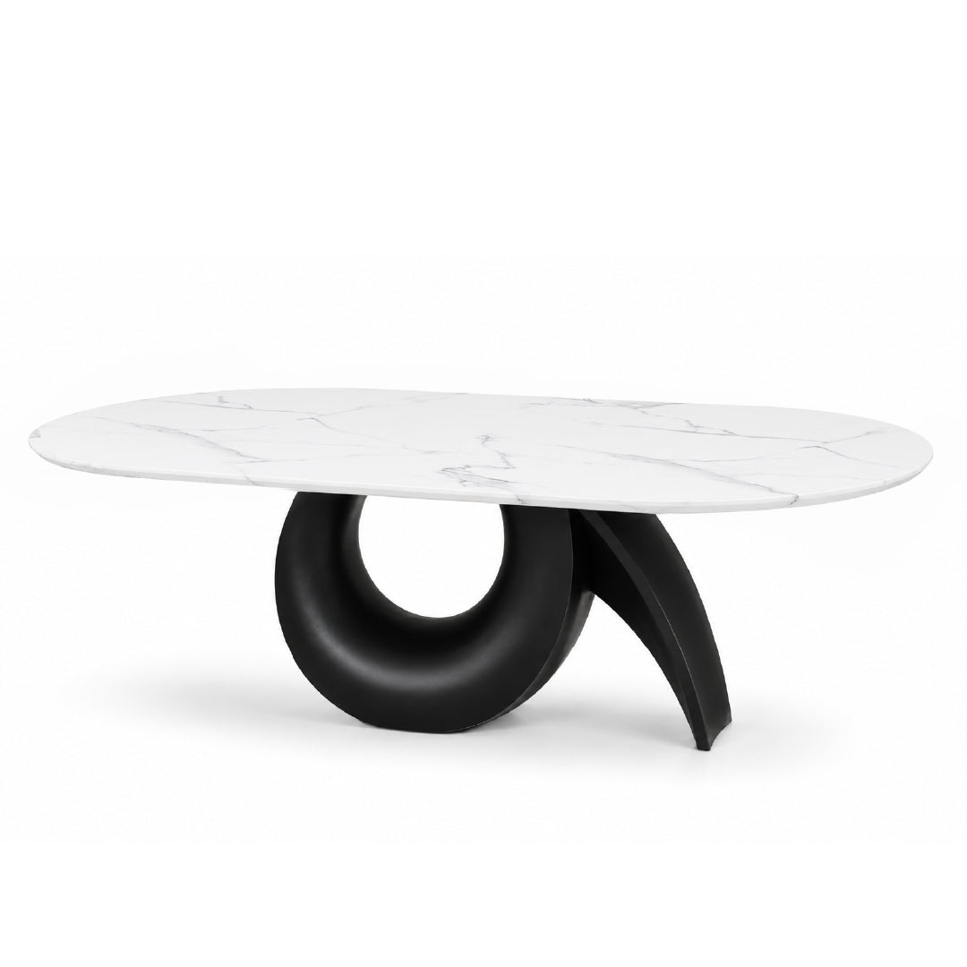 ALVIA Marble Oval Dining Table