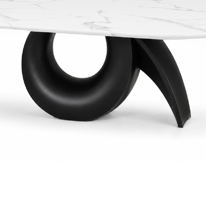 ALVIA Marble Oval Dining Table