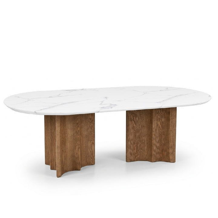 ALVIA Marble Oval Dining Table