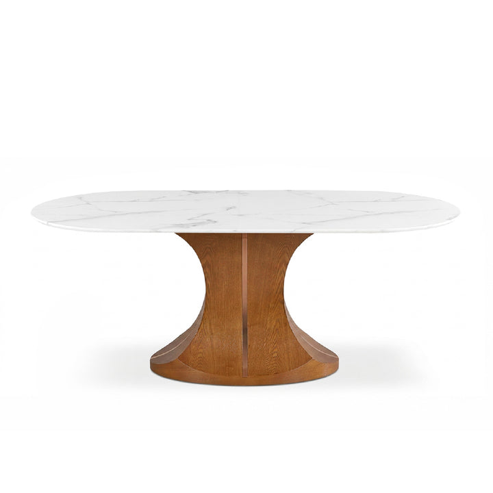 ALVIA Marble Oval Dining Table