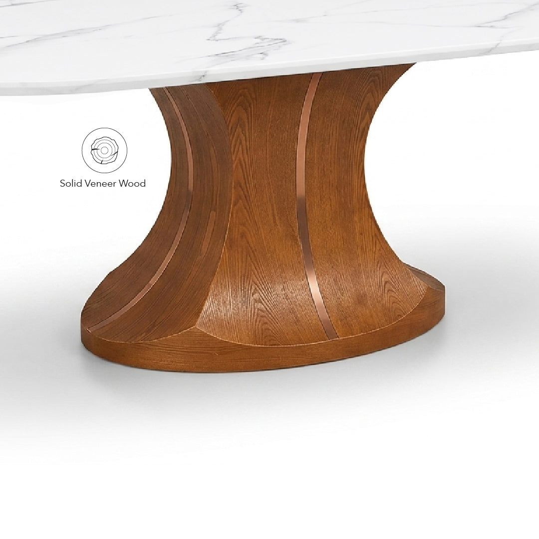 ALVIA Marble Oval Dining Table
