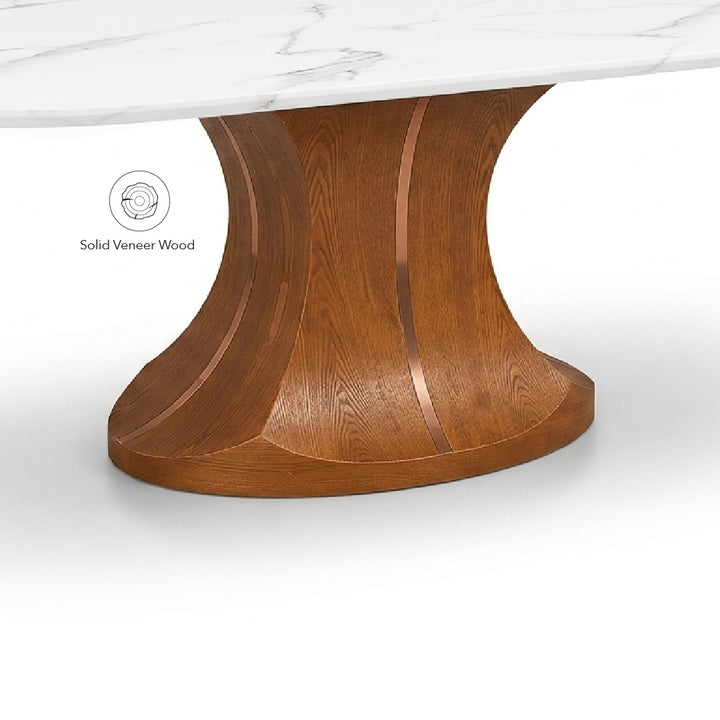 ALVIA Marble Oval Dining Table