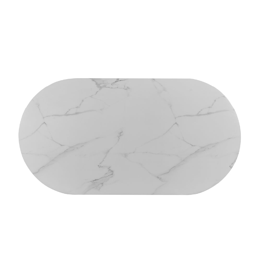 ALVIA Marble Oval Dining Table