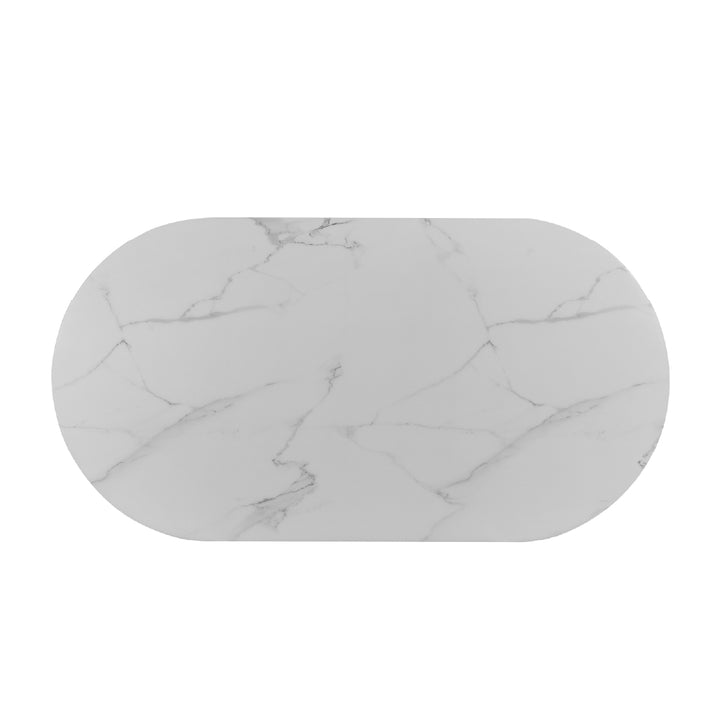 ALVIA Marble Oval Dining Table