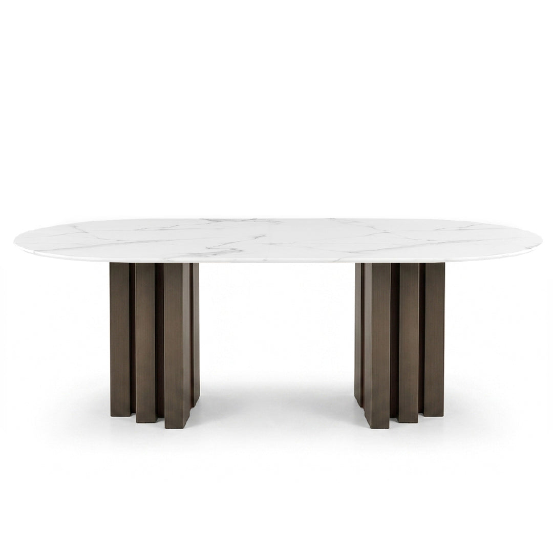 ALVIA Marble Oval Dining Table
