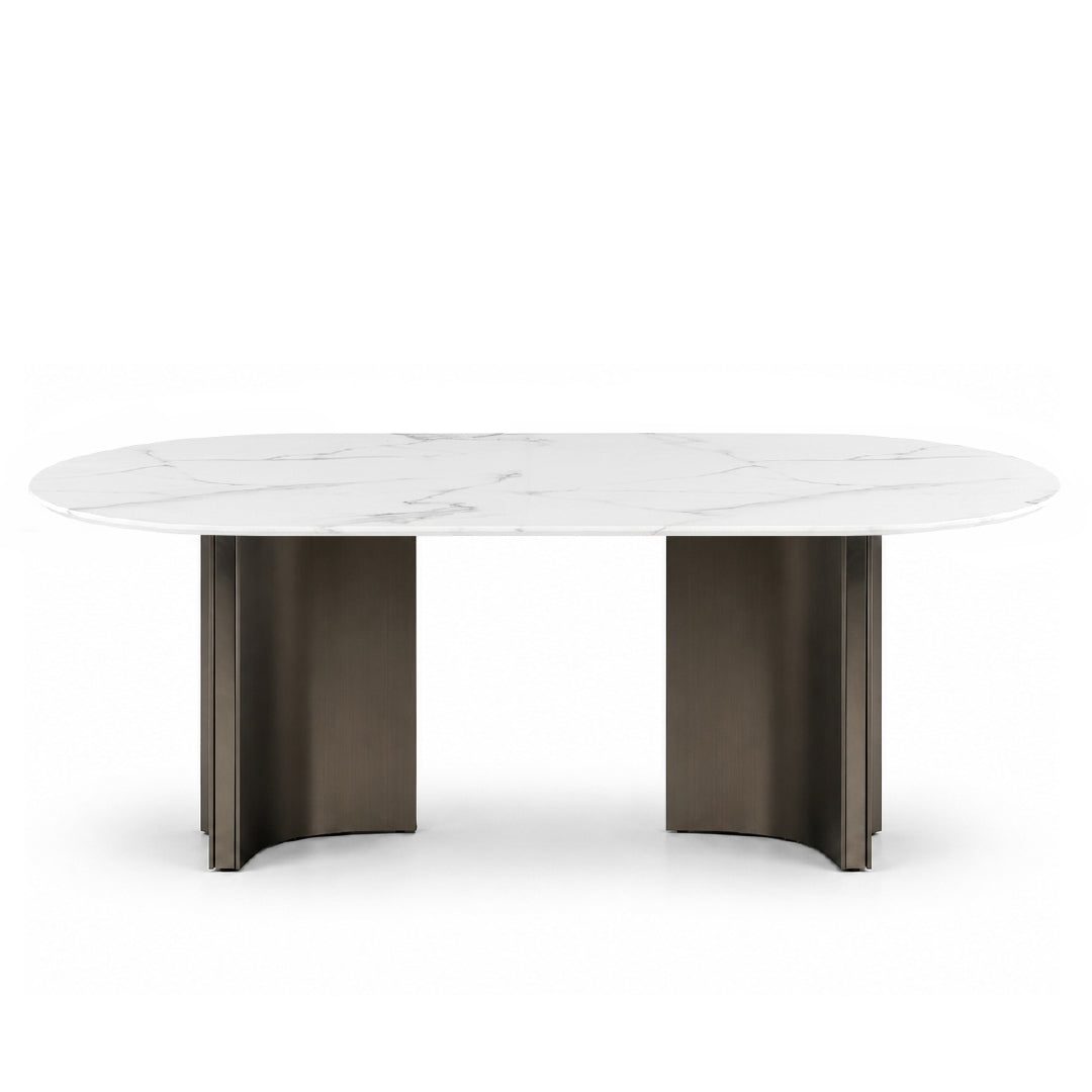 ALVIA Marble Oval Dining Table