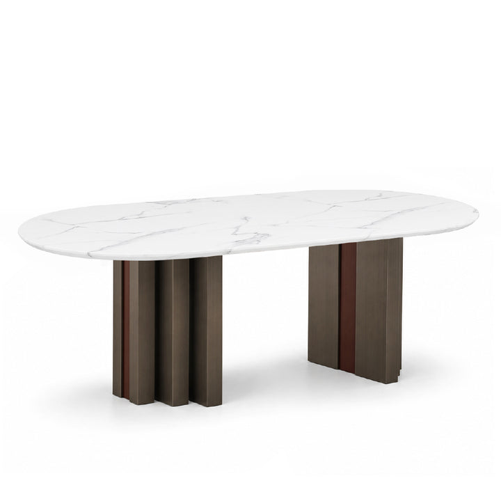 ALVIA Marble Oval Dining Table