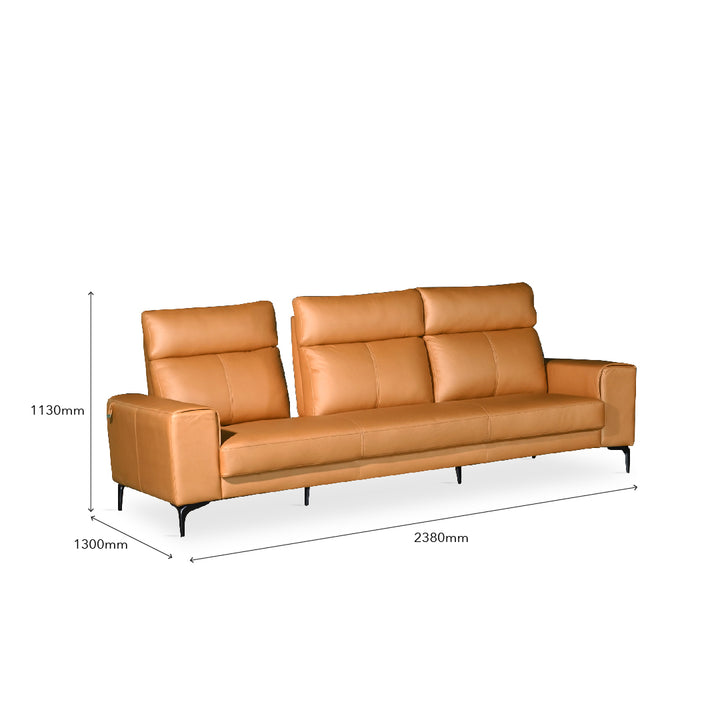 AMARILLO Push Back 3 Seater Sofa