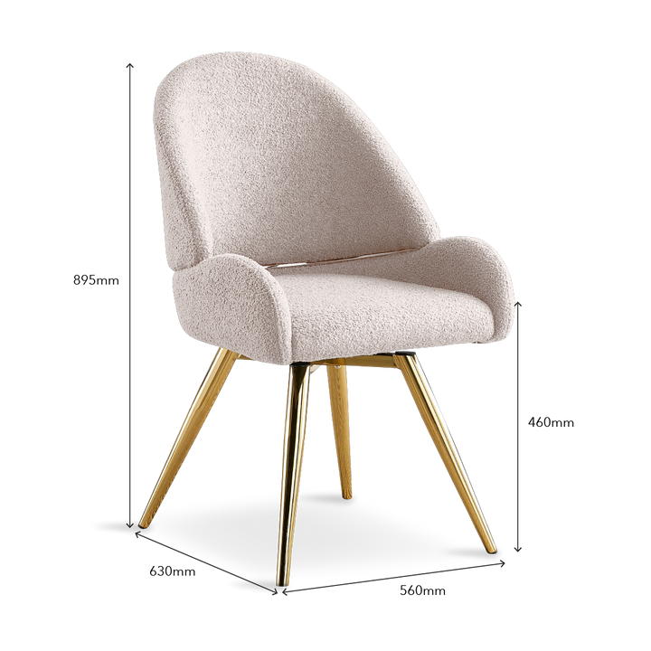 AMIAS Dining Chair Beige Grey