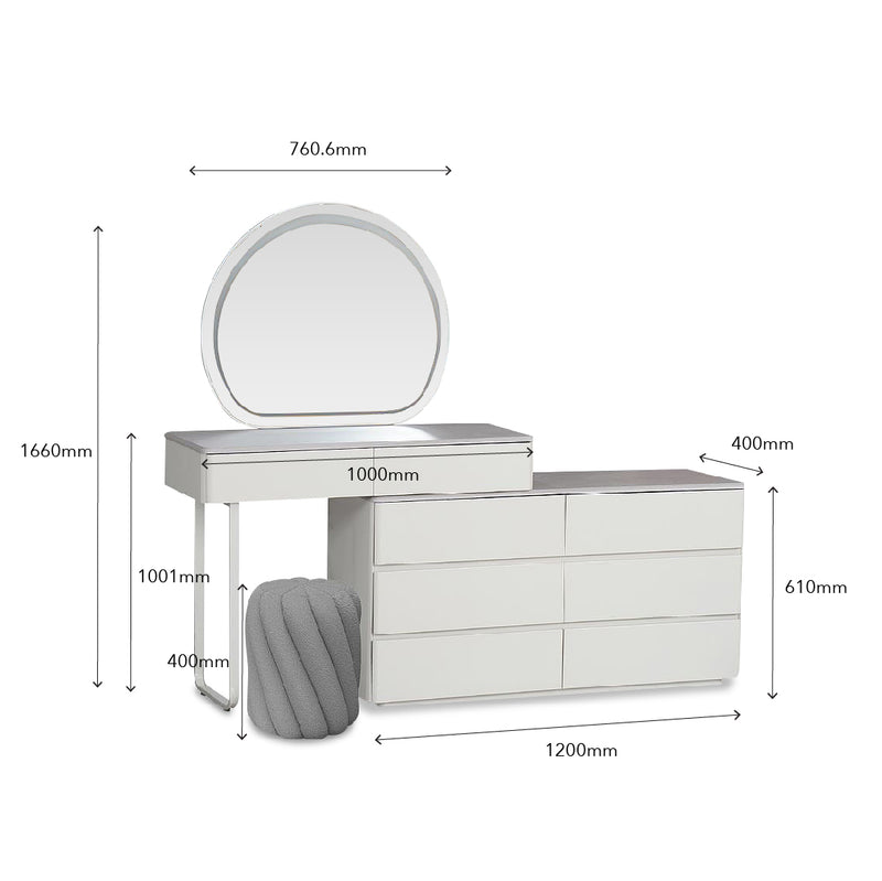 AREETA LED Mirror with Stool