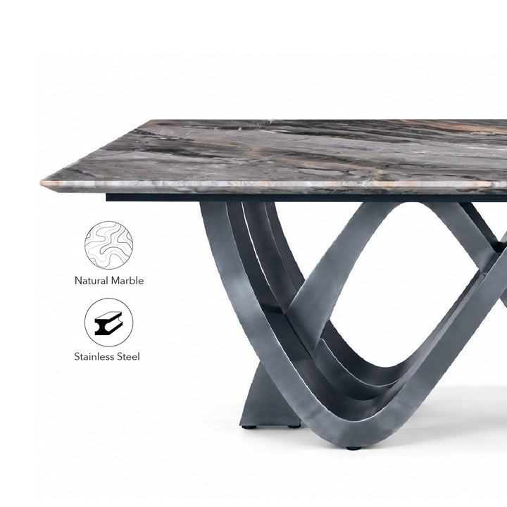ARLUNA Natural Marble Dining Set