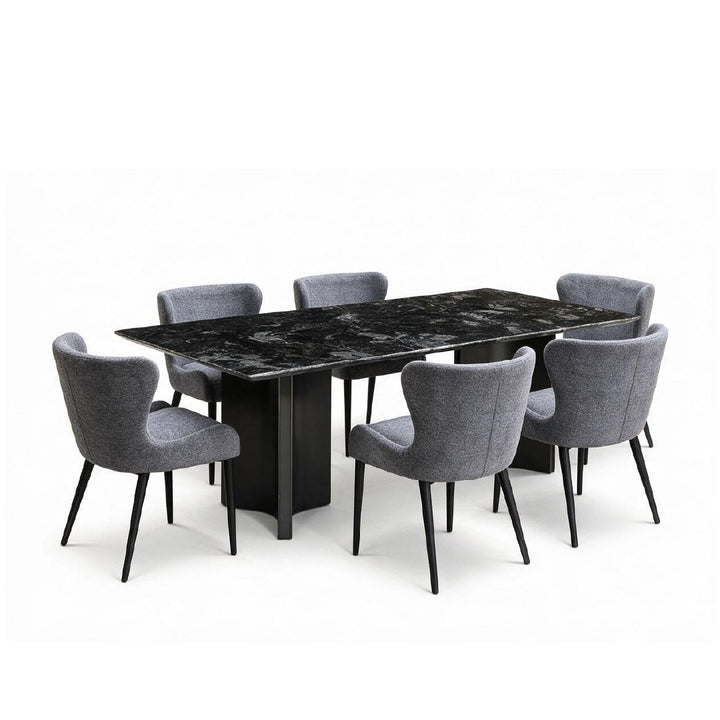ARWANA Natural Marble Dining Set