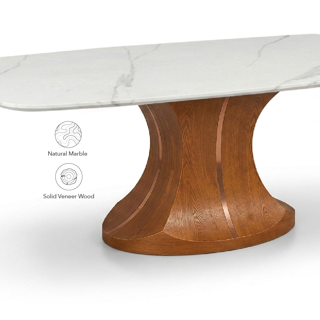 ASERA Crystal Marble Stone Dining Table