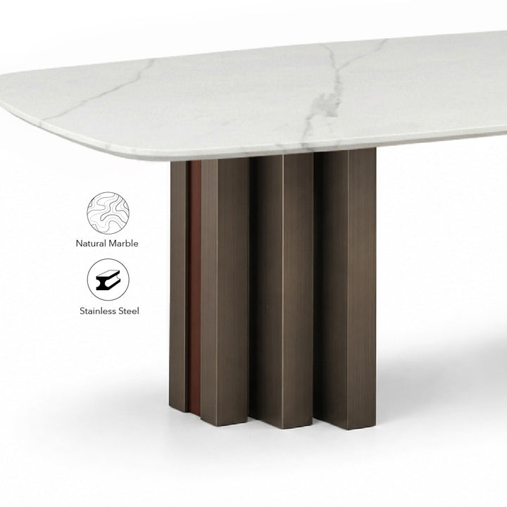ASERA Crystal Marble Stone Dining Table