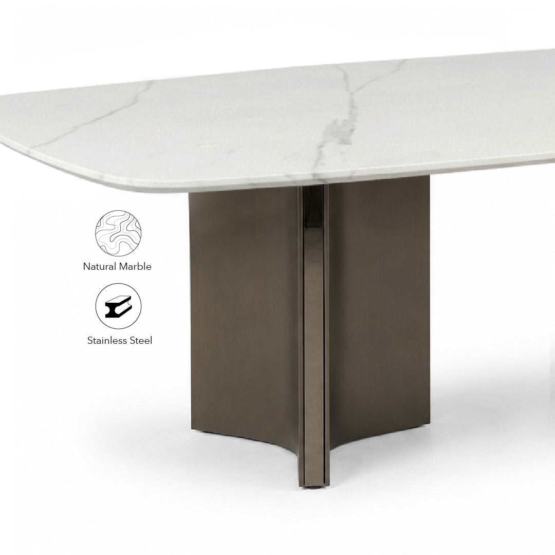 ASERA Crystal Marble Stone Dining Table