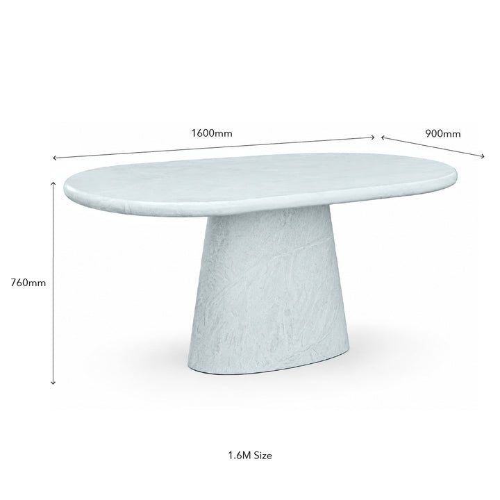 ASTAKA Oval Marble Dining Table