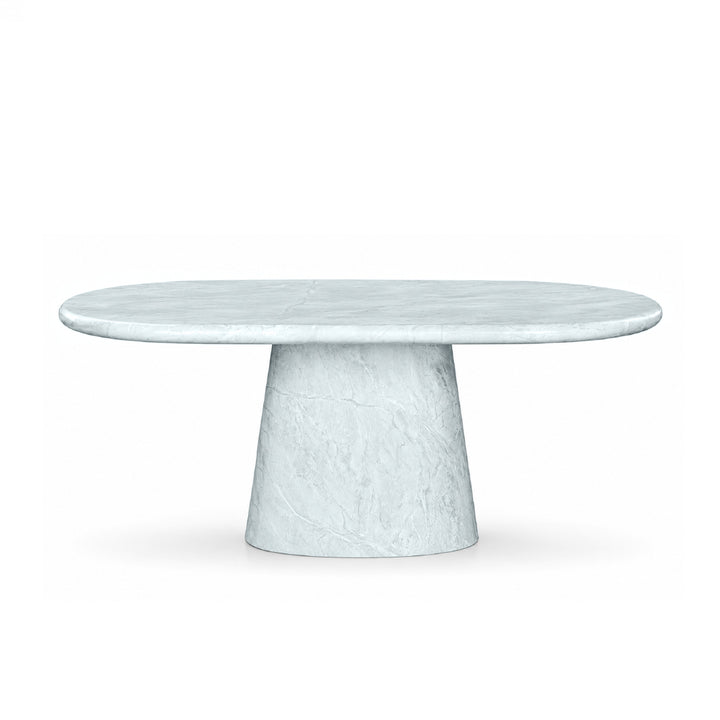 ASTAKA Oval Marble Dining Set