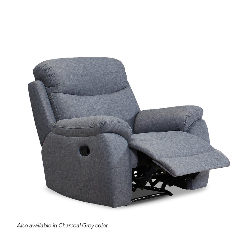 ASTIA Recliner 1 Seater Sofa Bone Grey