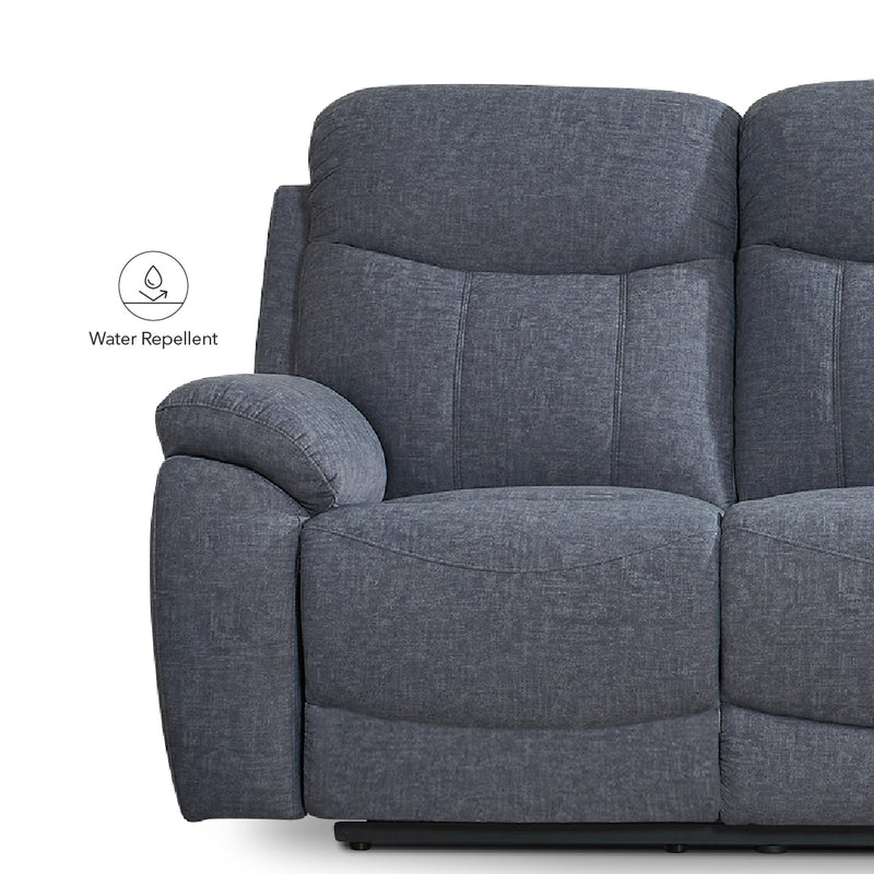 ASTIA Recliner 3 Seater Sofa Charcoal Grey
