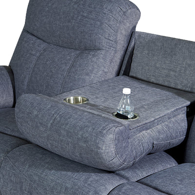 ASTIA Recliner 3 Seater Sofa Charcoal Grey