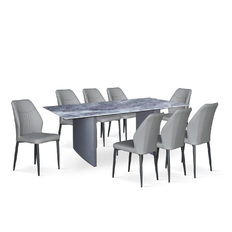 ATHENA Crystal Marble Dining Set