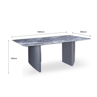 ATHENA Crystal Marble Dining Set