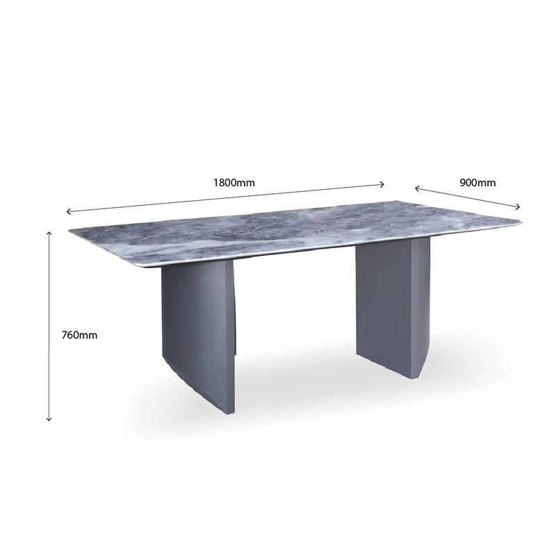 ATHENA Crystal Marble Dining Set